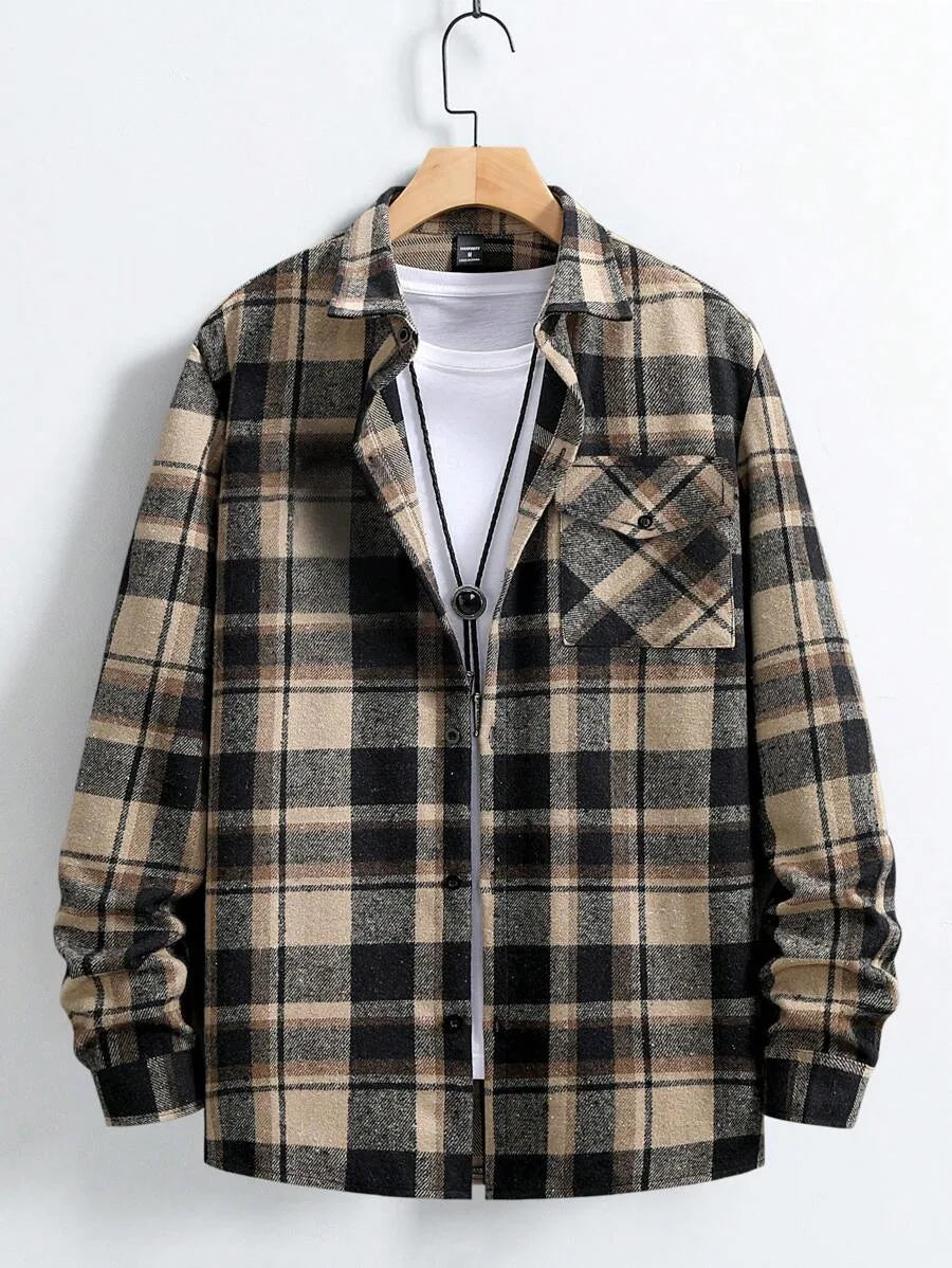 Overshirt met plaid patroon
