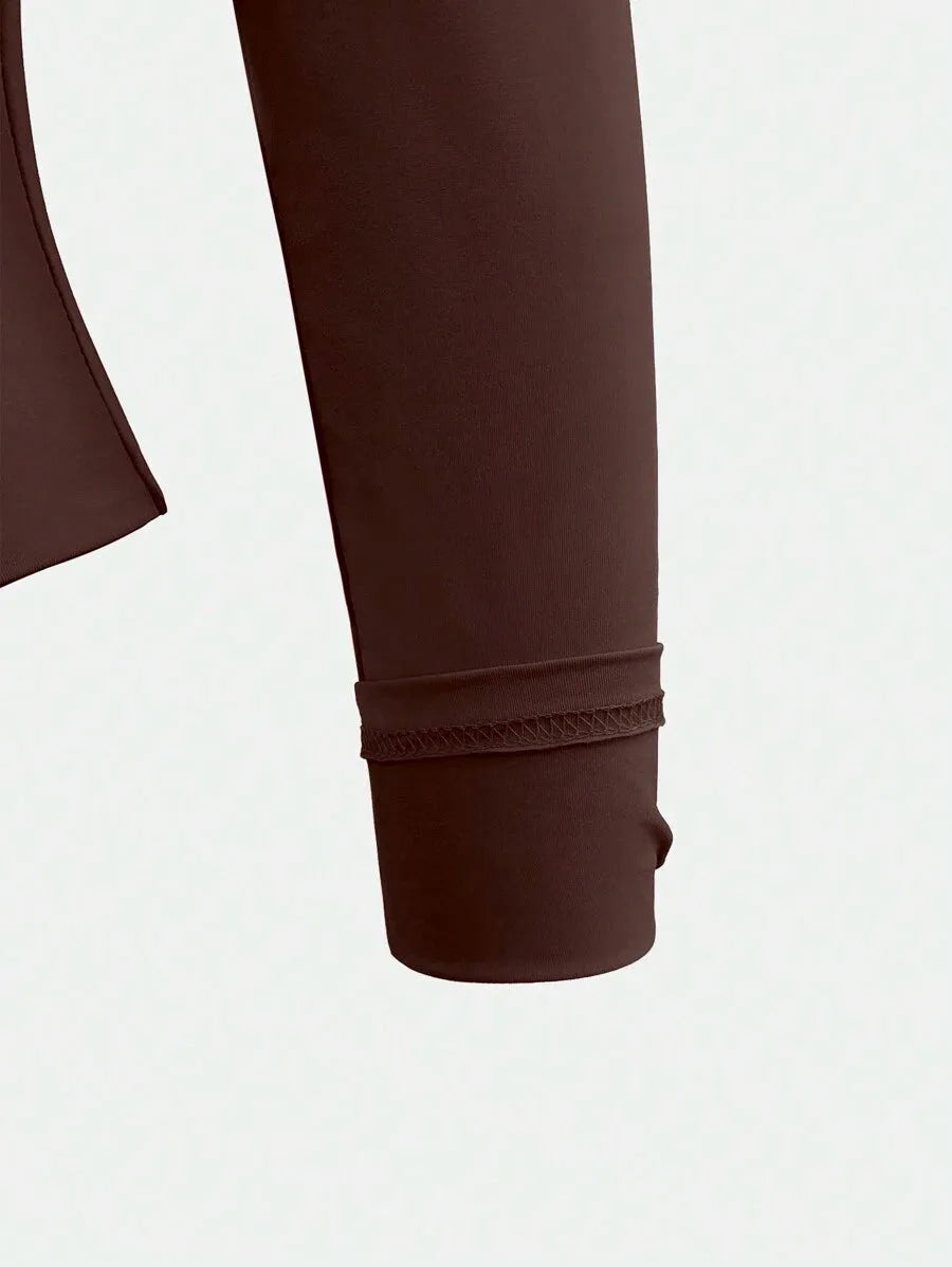 Slim fit T-shirt met lange mouwen