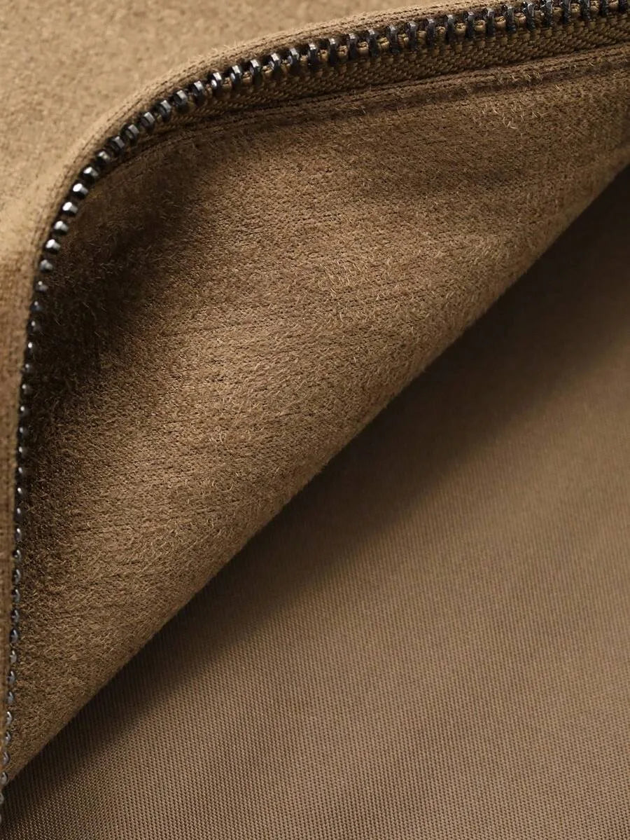 Bomberjack van bruin suede