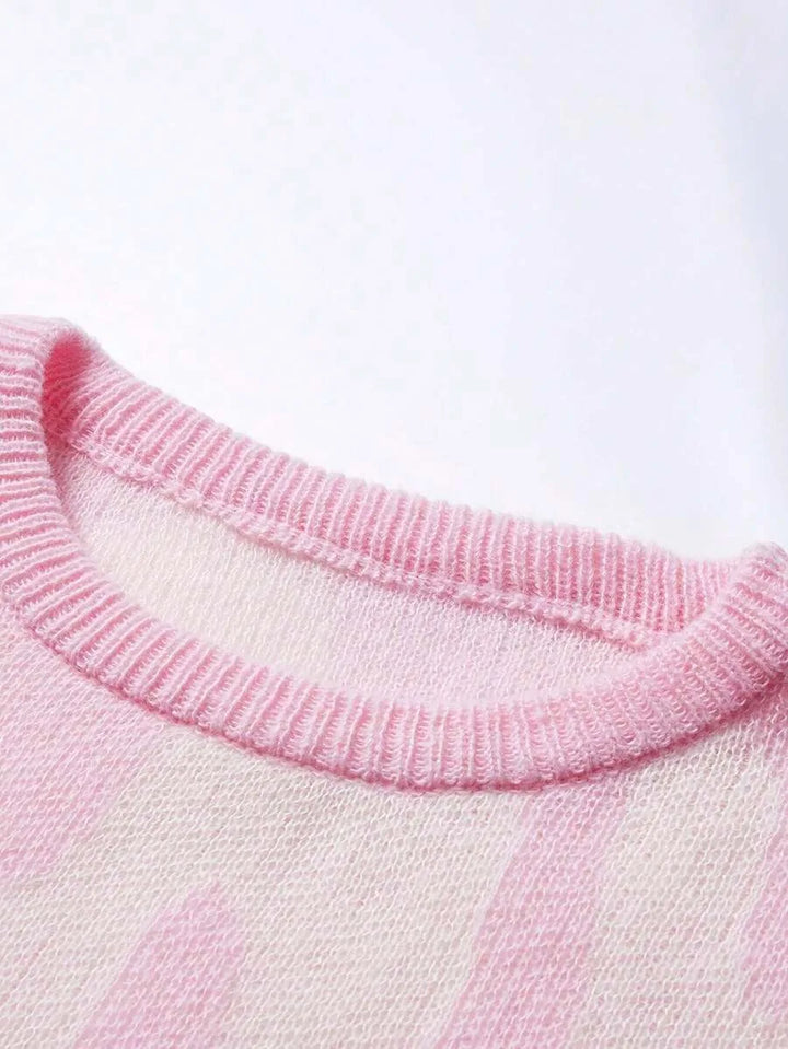 Kleurblok sweater met print