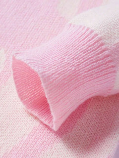 Kleurblok sweater met print
