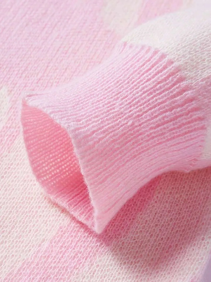 Kleurblok sweater met print