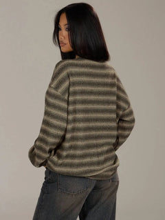 Oversized sweater met gestreept patroon