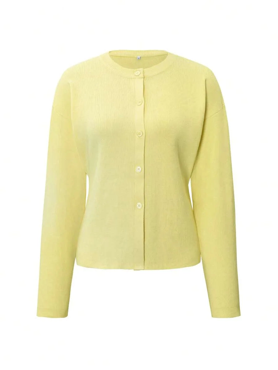 Cardigan met knopen en lange mouwen