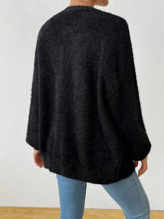 Oversized cardigan met V-hals