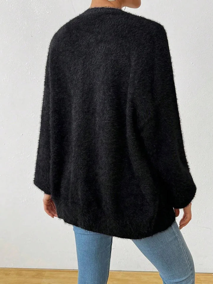 Oversized cardigan met V-hals