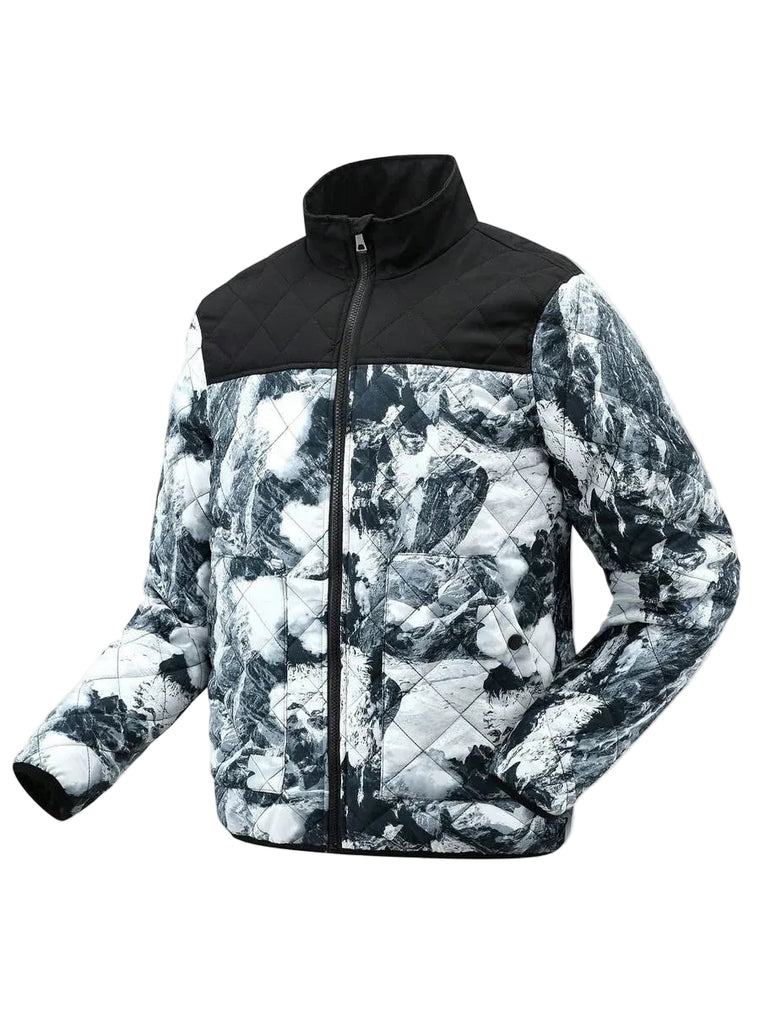 Puffer jacket met tie-dye patroon