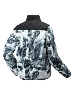 Puffer jacket met tie-dye patroon