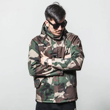 Parka met camouflagepatroon