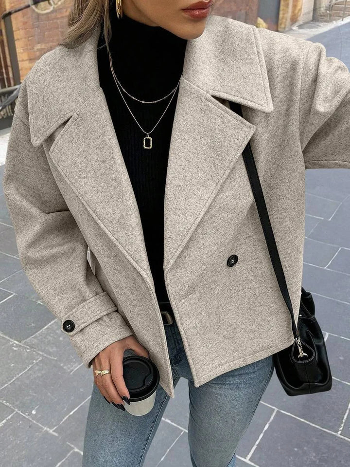 Oversized jas met brede revers