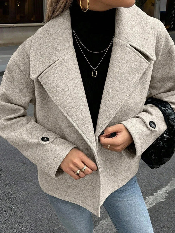 Oversized jas met brede revers