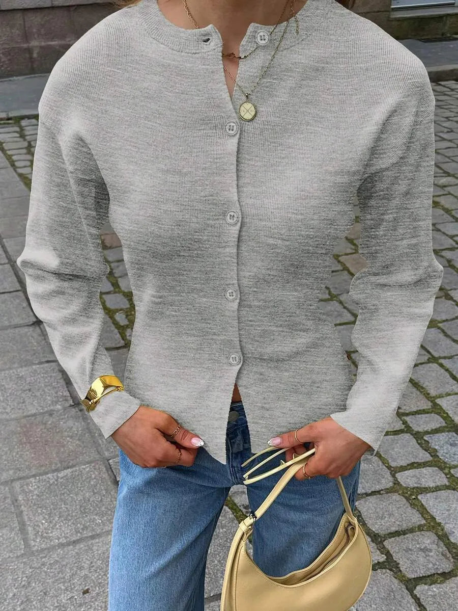 Cardigan met knopen en lange mouwen