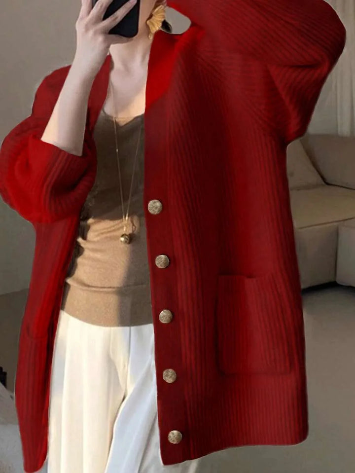 Oversized cardigan met V-hals