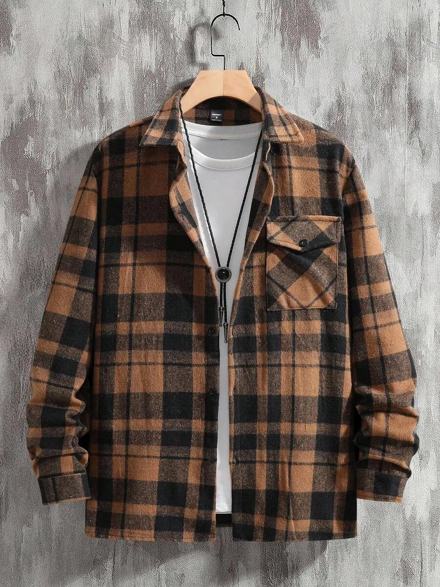 Overshirt met plaid patroon