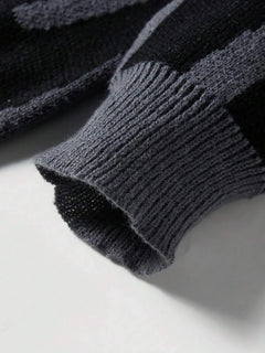 Kleurblok sweater met print