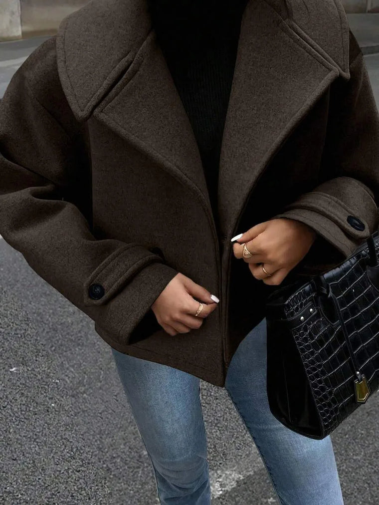 Oversized jas met brede revers