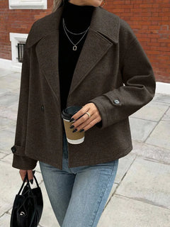 Oversized jas met brede revers