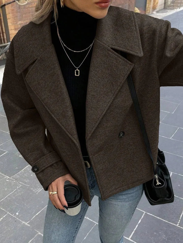 Oversized jas met brede revers
