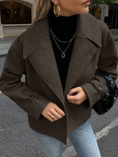 Oversized jas met brede revers