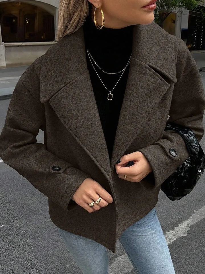 Oversized jas met brede revers