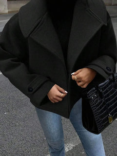 Oversized jas met brede revers