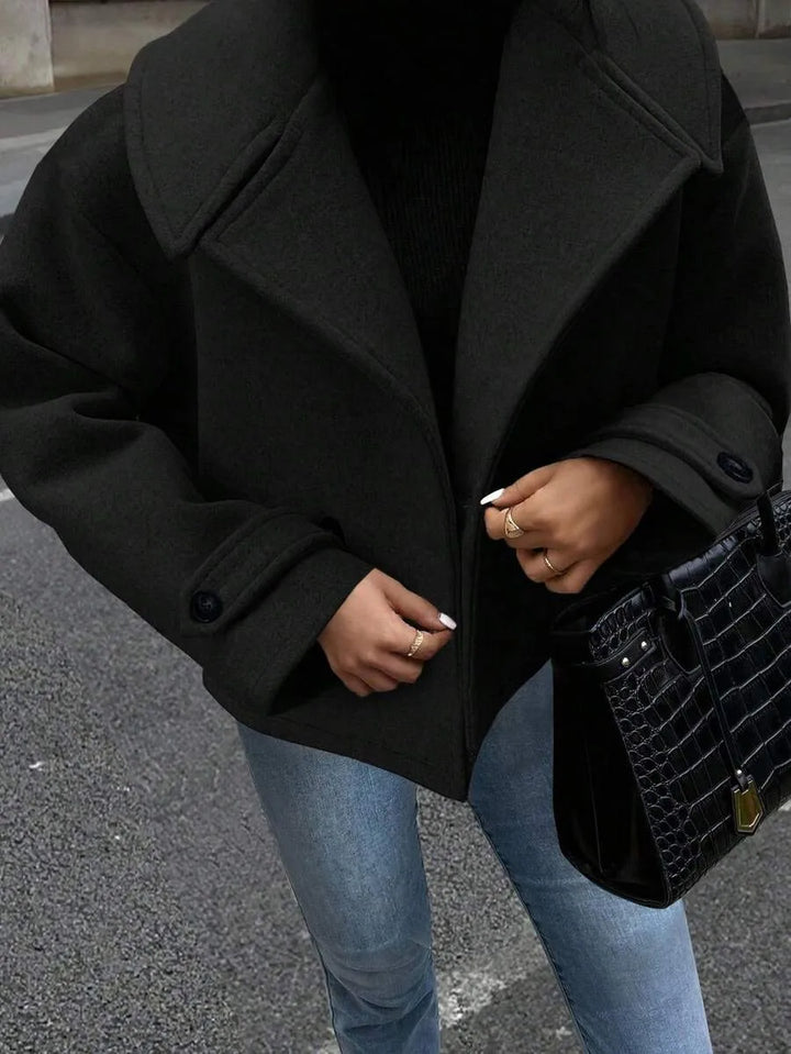 Oversized jas met brede revers
