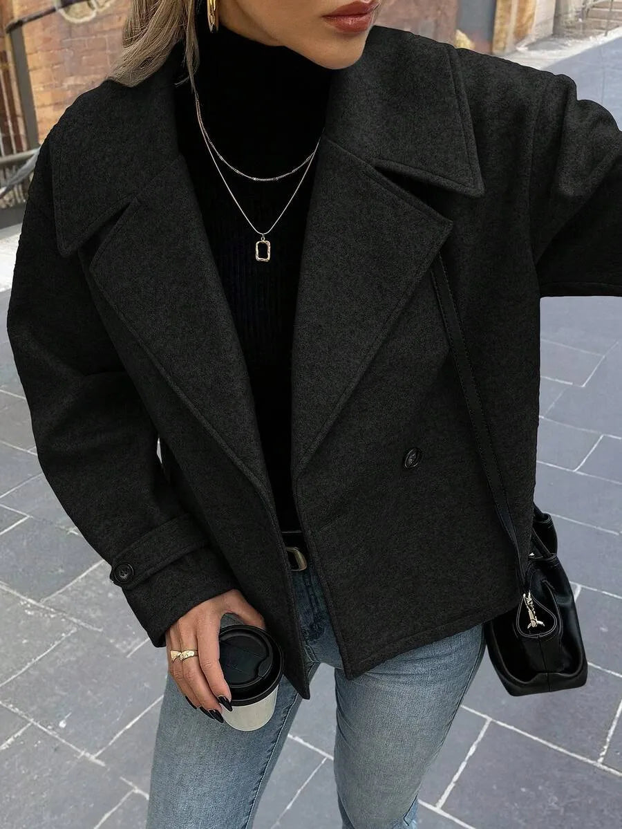 Oversized jas met brede revers