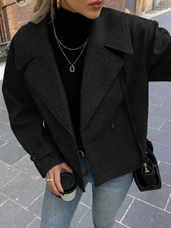 Oversized jas met brede revers