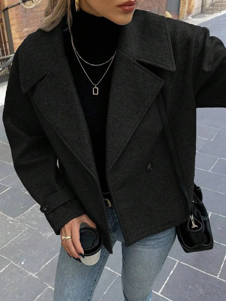Oversized jas met brede revers