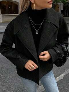 Oversized jas met brede revers