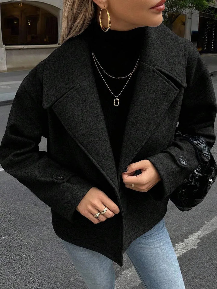Oversized jas met brede revers