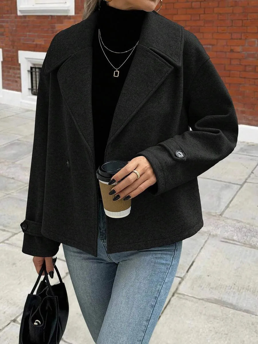 Oversized jas met brede revers