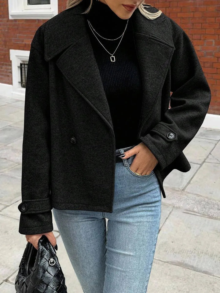 Oversized jas met brede revers
