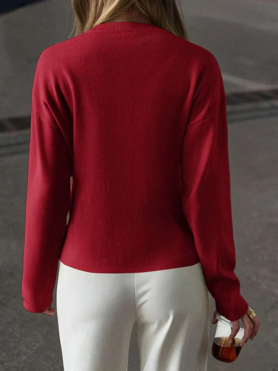 Cardigan met knopen en lange mouwen