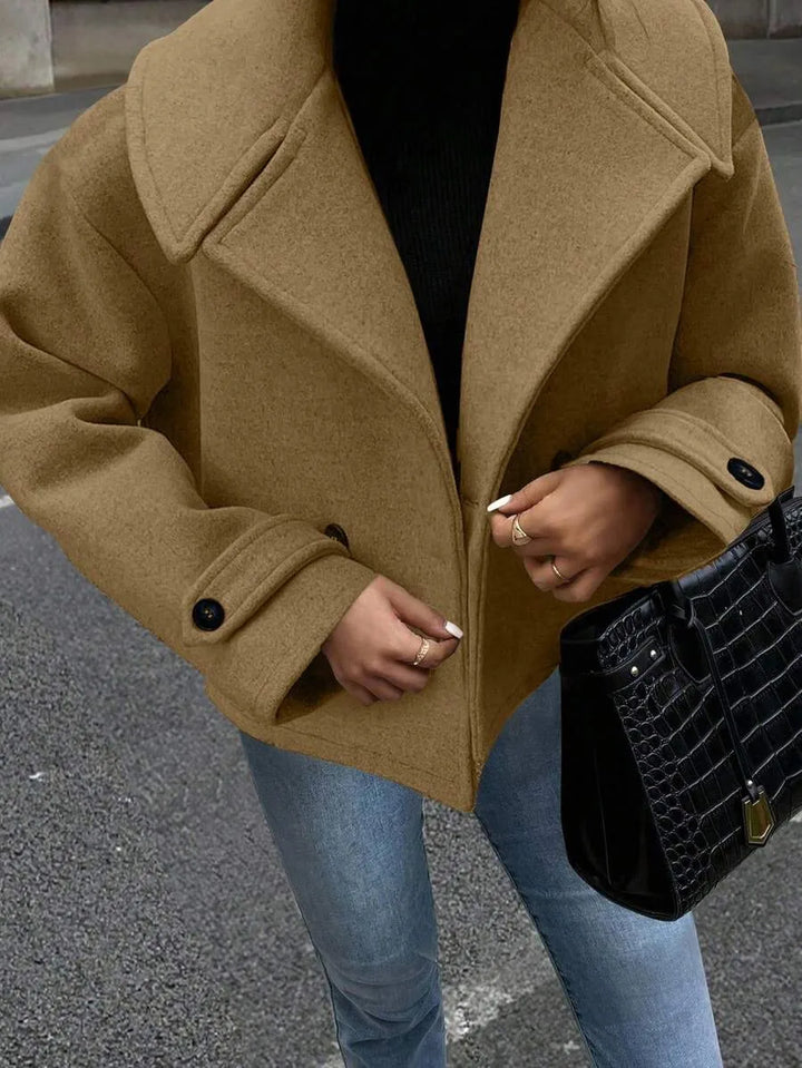 Oversized jas met brede revers
