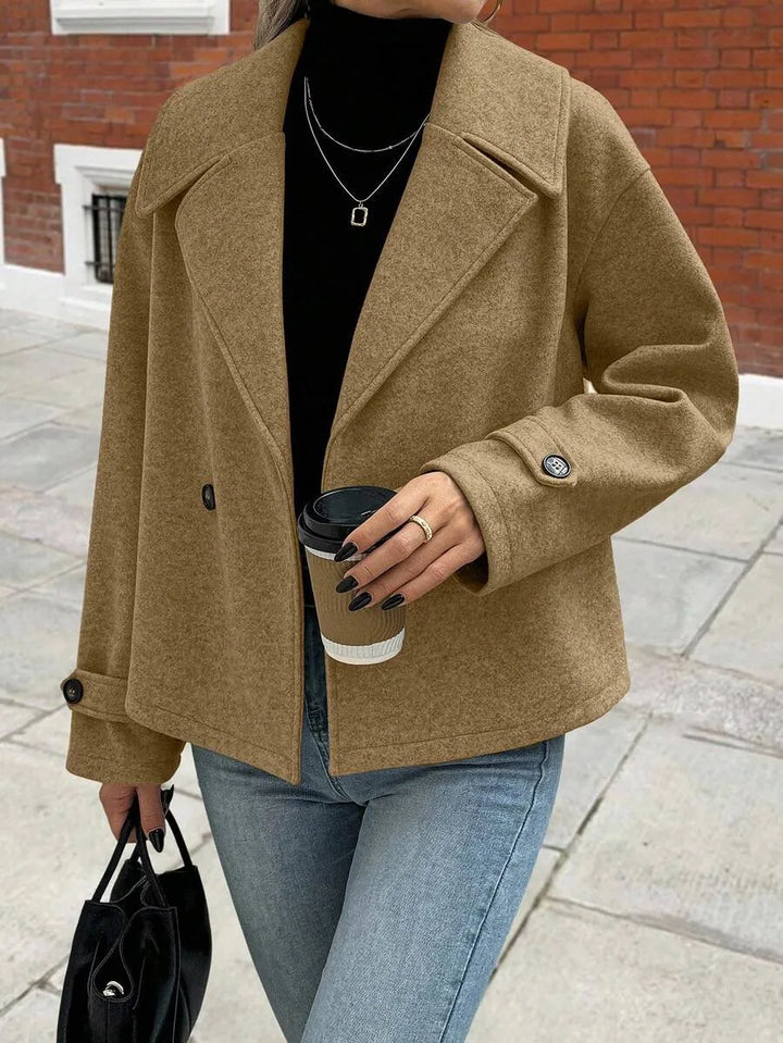 Oversized jas met brede revers