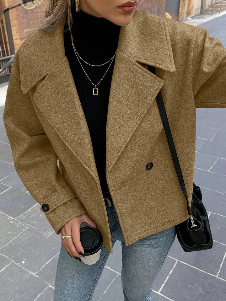 Oversized jas met brede revers