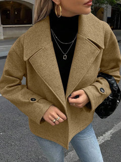 Oversized jas met brede revers