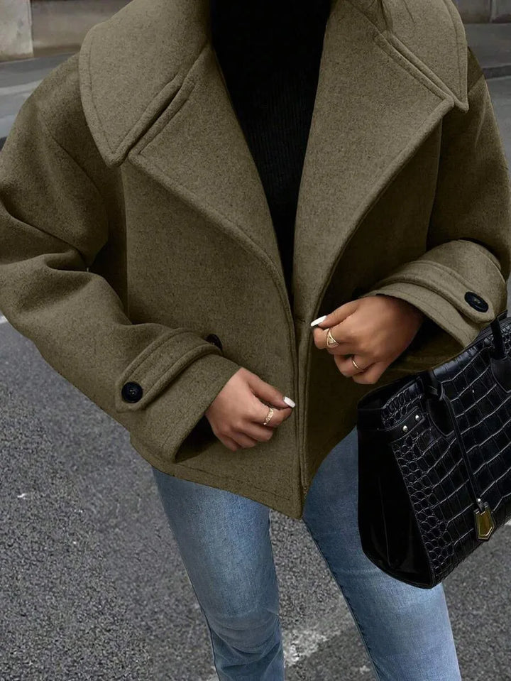 Oversized jas met brede revers