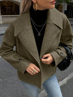 Oversized jas met brede revers
