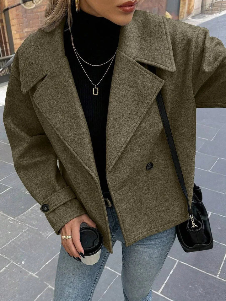 Oversized jas met brede revers