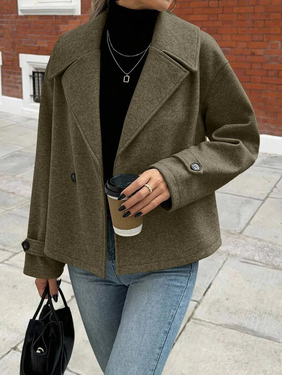 Oversized jas met brede revers