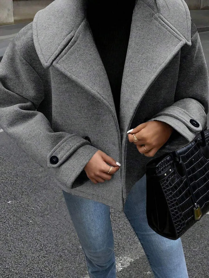Oversized jas met brede revers