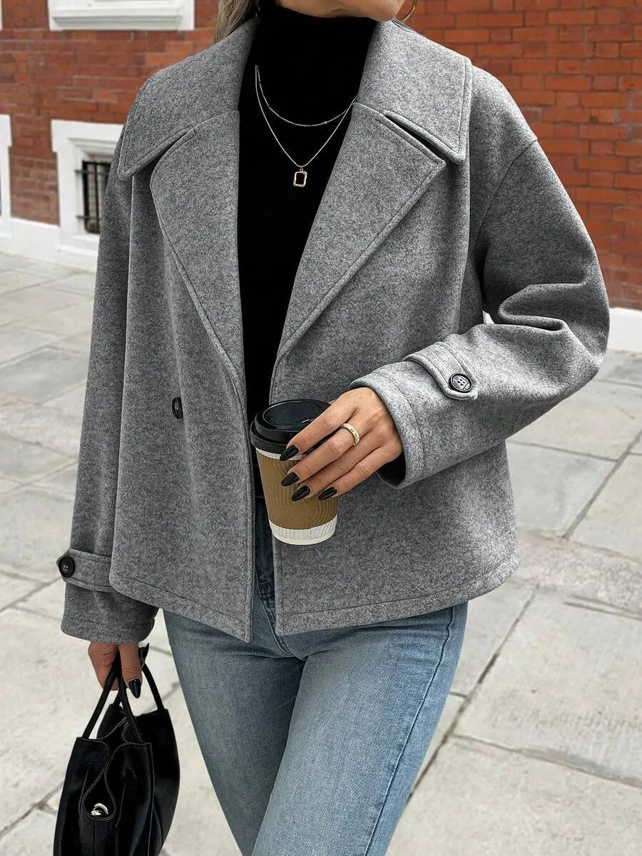 Oversized jas met brede revers
