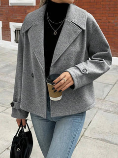 Oversized jas met brede revers