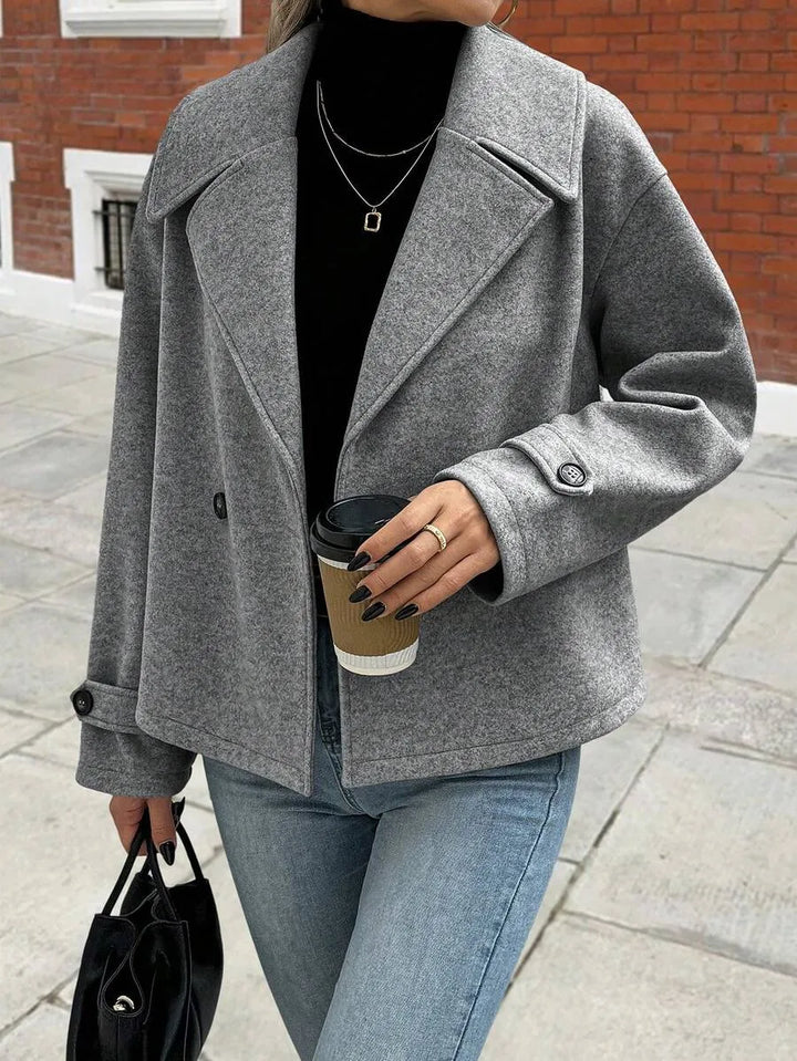 Oversized jas met brede revers