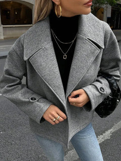 Oversized jas met brede revers