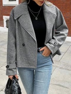 Oversized jas met brede revers