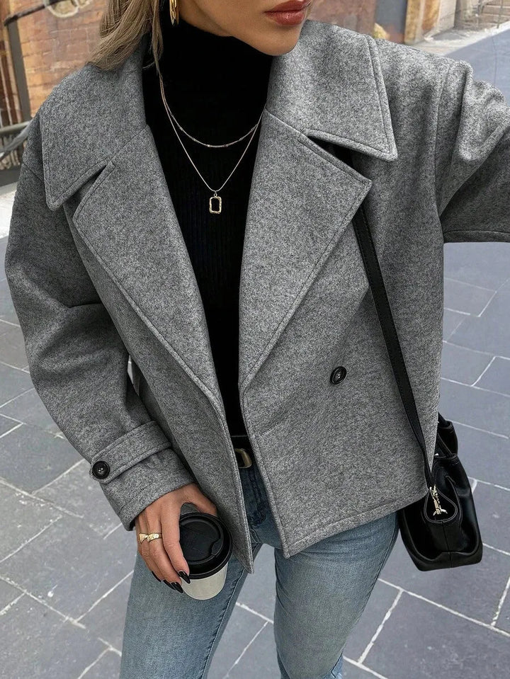 Oversized jas met brede revers