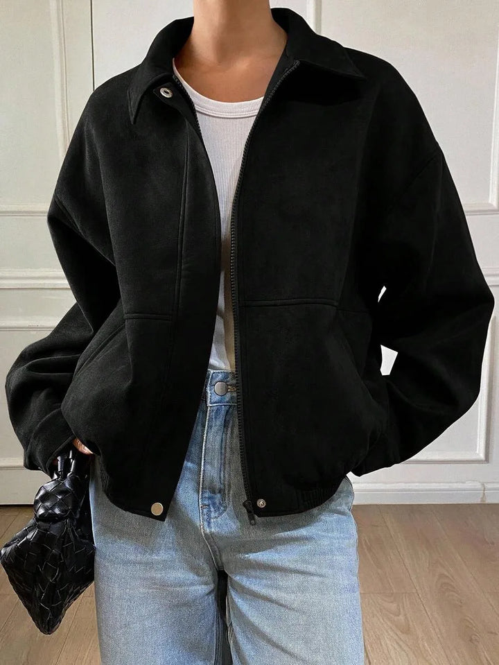 Oversized jas met rits